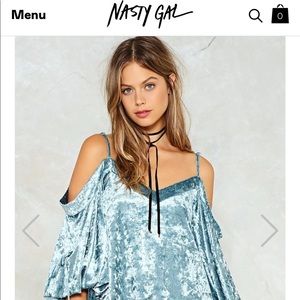 *NEVER WORN* Nasty Gal Just Crush Me Velvet Top